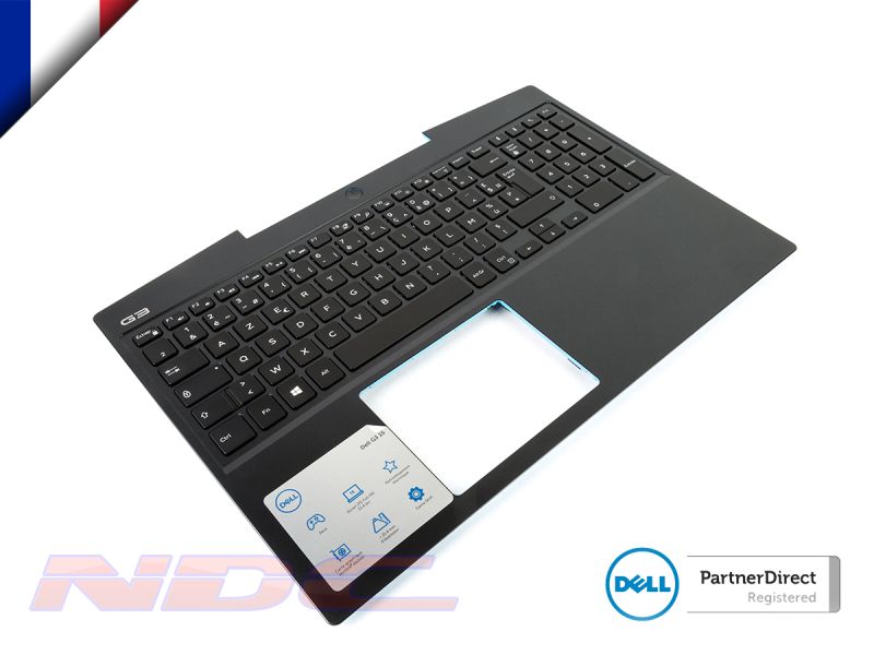 Dell G3-3590 Palmrest & FRENCH Backlit Keyboard - 0P0NG7 + 0CMH7P