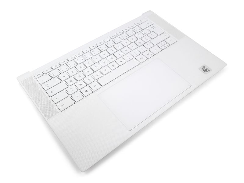 Dell XPS 9500/9510/9520 White Palmrest, Touchpad & FRENCH Backlit Keyboard - 09WK55 + 0V5TDR (8FPJG)
