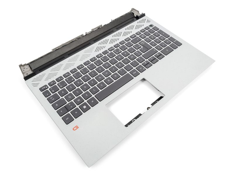 Dell G15 5510/5511/5515 Palmrest & FRENCH Backlit Keyboard - 095P6M + 05T3V7 (CT20J) - Phantom Grey