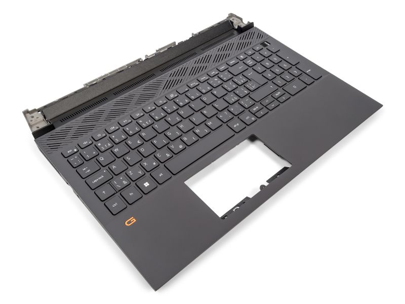Dell G15 5520/5521/5525 Palmrest & CZECH / SLOVAK Backlit Keyboard - 01FC2R (2JMRW) - Dark Shadow Grey