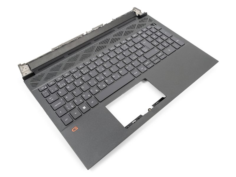 Dell G15 5520/5521/5525 Palmrest & CZECH / SLOVAK Backlit Keyboard - 0GDN50 (V07JV) - Obsidian Black