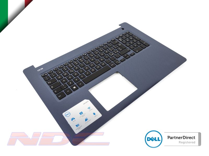 6XX1G PXRC6 Dell G3 17-3779 Recon Blue Palmrest & ITALIAN Backlit Keyboard 06XX1G 0PXRC6