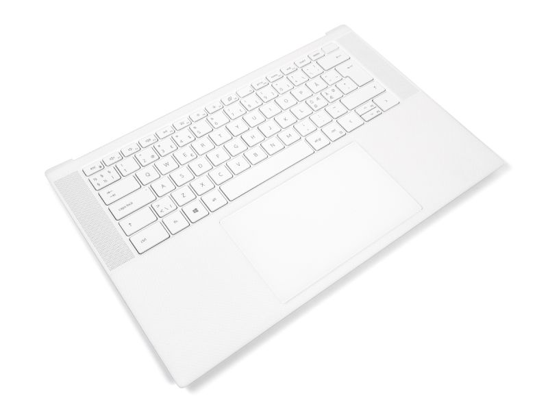 Dell XPS 9500/9510/9520 White Palmrest, Touchpad & NORDIC Backlit Keyboard - 09WK55 + 0GW68G (X122X)
