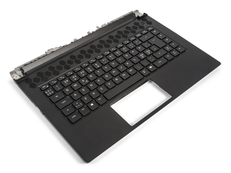 Dell Alienware m15 R5/R6 Palmrest & NORDIC Backlit Keyboard - 05WC70 + 003KNN (G0P5K)