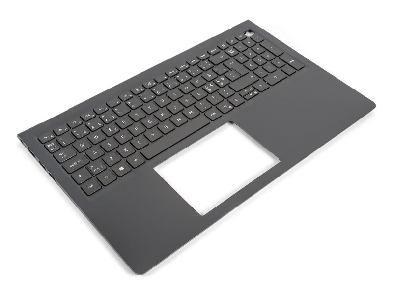 Dell Inspiron 3510/3511/3515/3520/3525 Palmrest & NORDIC Keyboard - 054WVM (1JH0P) - Black