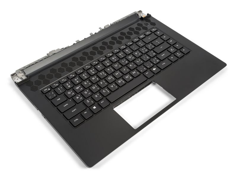 Dell Alienware m15 R5/R6 Palmrest & ARABIC Backlit Keyboard - 00P3H1 + 04DT65 (FH23Y)