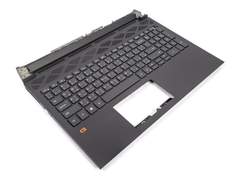 Dell G15 5510/5511/5515 Dark Shadow Palmrest & ARABIC Backlit Keyboard - 0V256H + 001F84 (03H87)