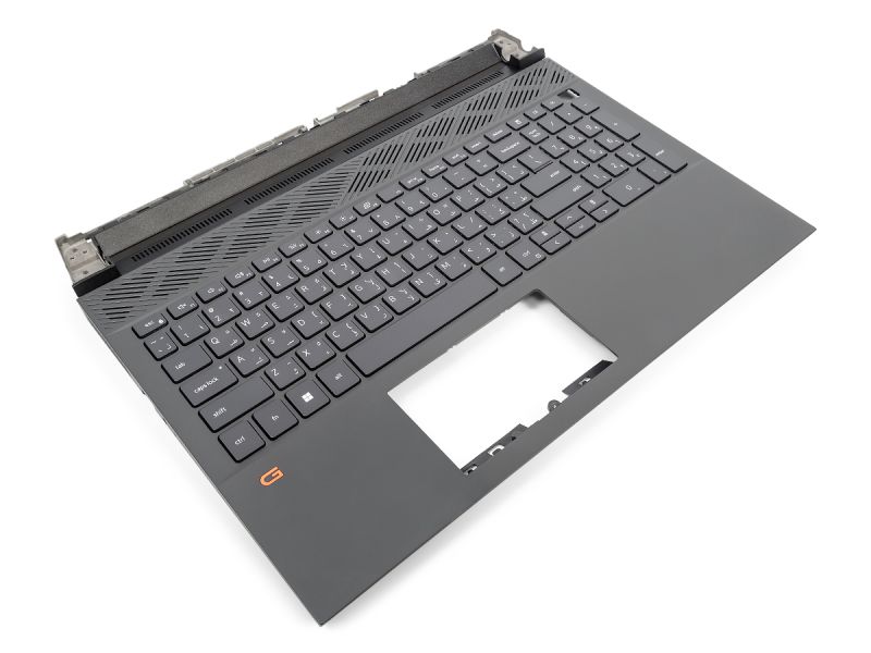 Dell G15 5520/5521/5525 Palmrest & ARABIC Backlit Keyboard - 01FC2R (07XK4) - Dark Shadow Grey