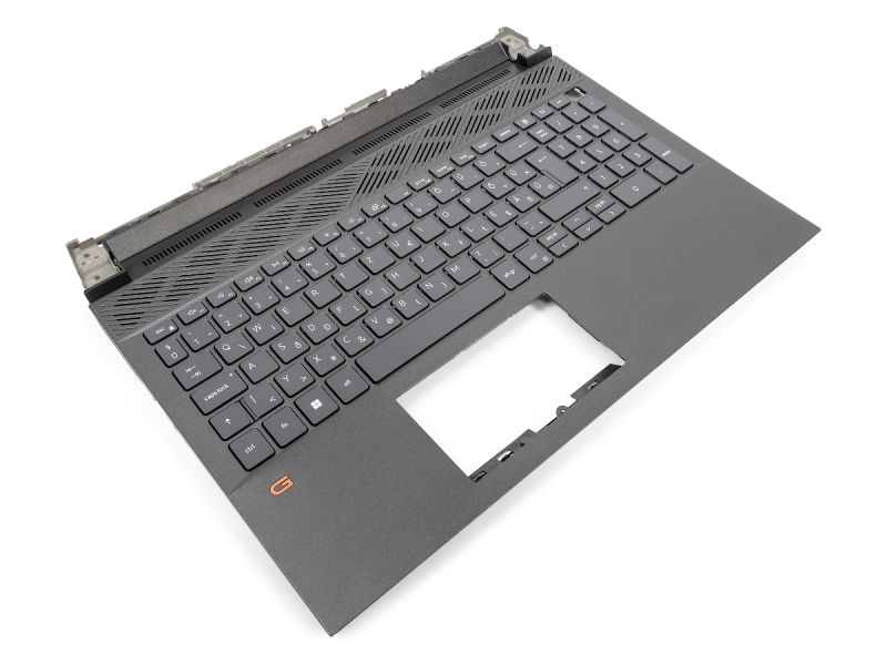 Dell G15 5520/5521/5525 Palmrest & HUNGARIAN Backlit Keyboard - 0GDN50 (V6MJ6) - Obsidian Black