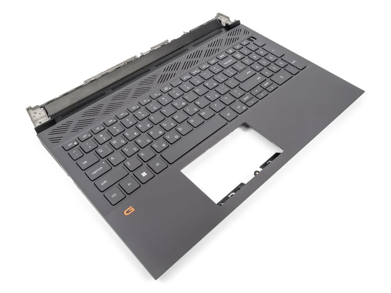 Dell G15 5520/5521/5525 Palmrest & GREEK Backlit Keyboard - 01FC2R (0DJC2) - Dark Shadow Grey
