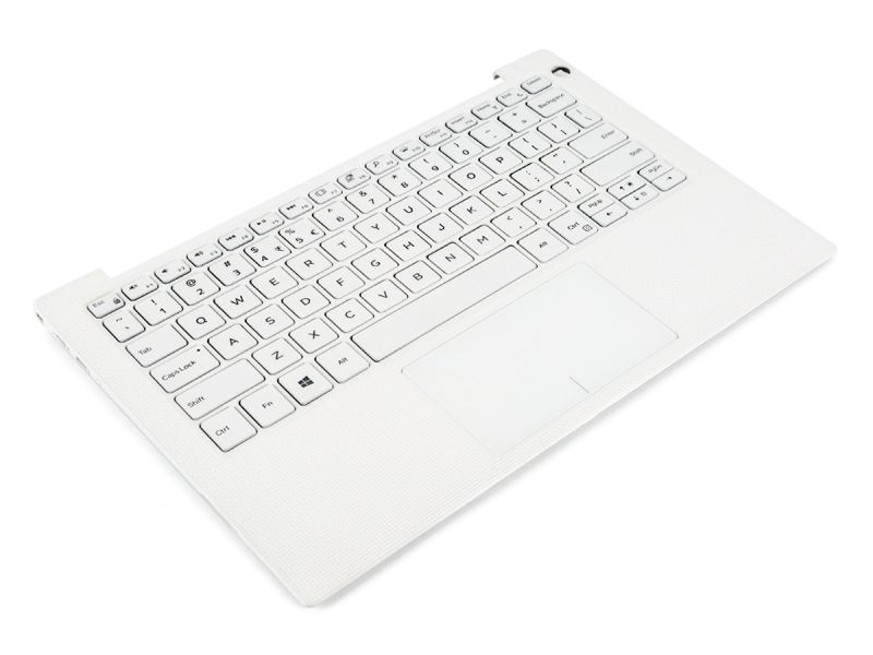 Dell XPS 7390/9370/9380 White Palmrest, Touchpad & US/INT ENGLISH Backlit Keyboard - 0DP52R + 06DVMV