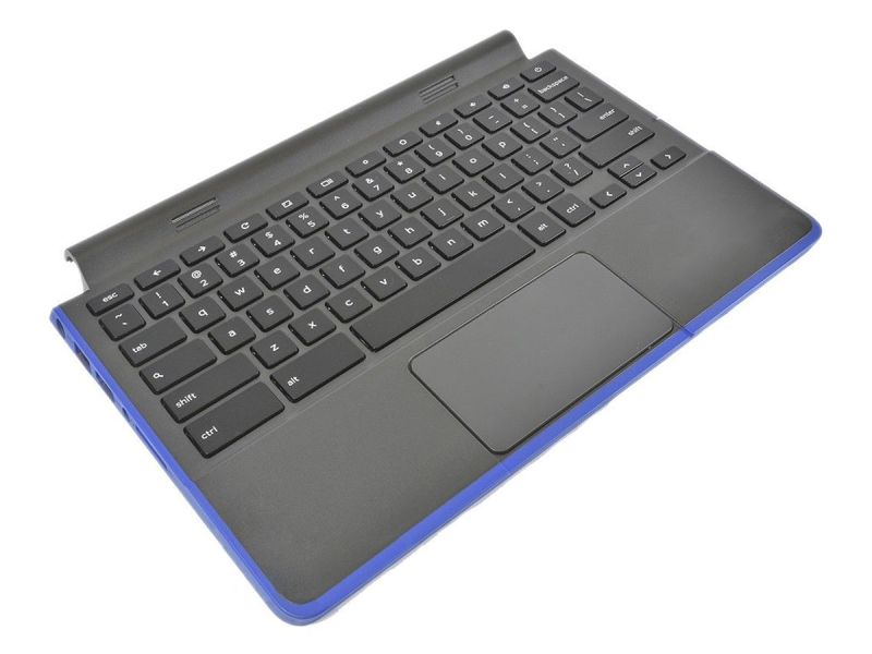 Dell Chromebook 11-3120 Palmrest, Touchpad & US ENGLISH Keyboard (Blue Trim)