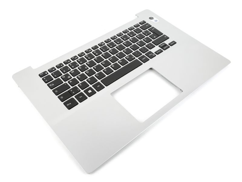 Dell Inspiron 5580/5585 Silver Palmrest & GERMAN Backlit Keyboard - 0K8HH4 + 0JWPXC