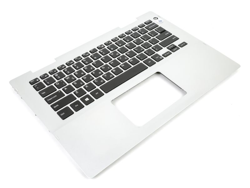 Dell Inspiron 5481/5482/5485/5491 2-in-1 Silver Palmrest & GREEK Backlit Keyboard - 041KVJ + 04M3W9
