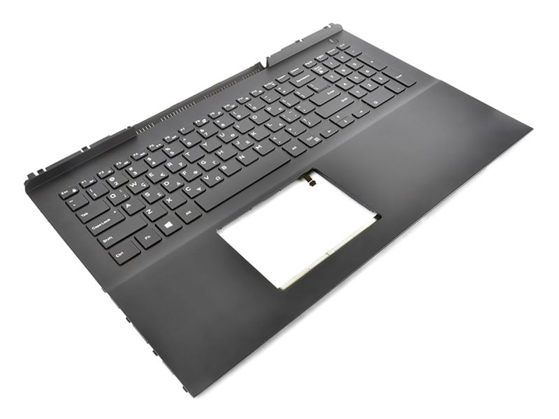 Dell Inspiron 7566/7567 Palmrest & GREEK Backlit Keyboard - 0MDC8K + 0KJFJT