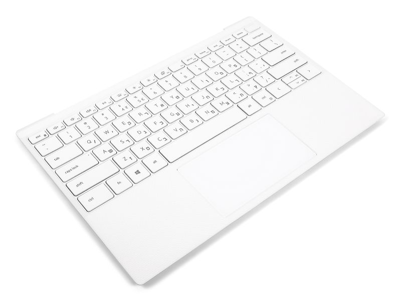 Dell XPS 9300/9310 White Palmrest/Touchpad & HEBREW Backlit Keyboard - 0GT8XM + V4555 (YR0PM)
