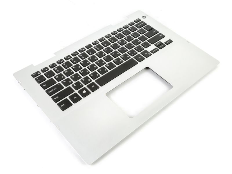 Dell Inspiron 5481/5482/5485/5491 2-in-1 Silver Palmrest & HEBREW Backlit Keyboard - 041KVJ + 0581FC