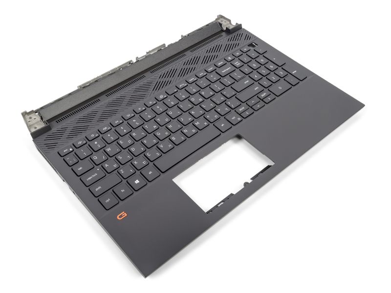 Dell G15 5520/5521/5525 Dark Shadow Palmrest & HEBREW Backlit Keyboard - 0MF33N + 02WWDH (MMYWK)