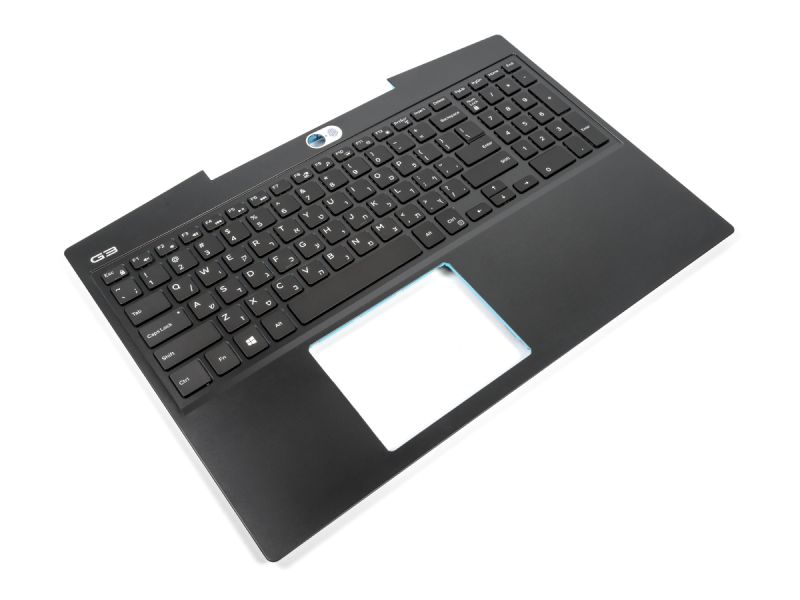 Dell G3-3500 60W Palmrest & HEBREW Backlit Keyboard - 09K12Y + 0GDXT4 (3W0N5)