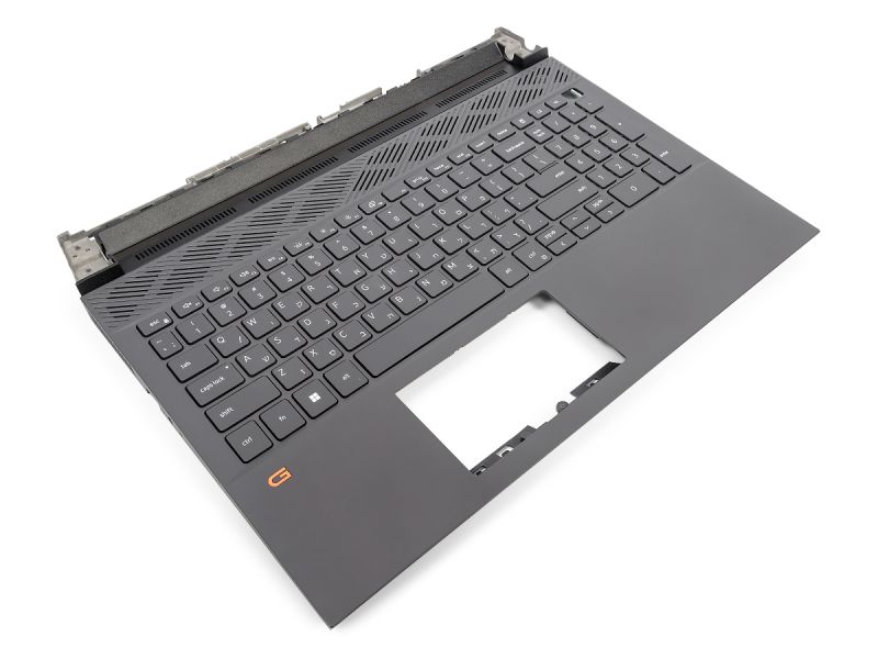 Dell G15 5520/5521/5525 Palmrest & HEBREW Backlit Keyboard - 01FC2R (0C5T6) - Dark Shadow Grey