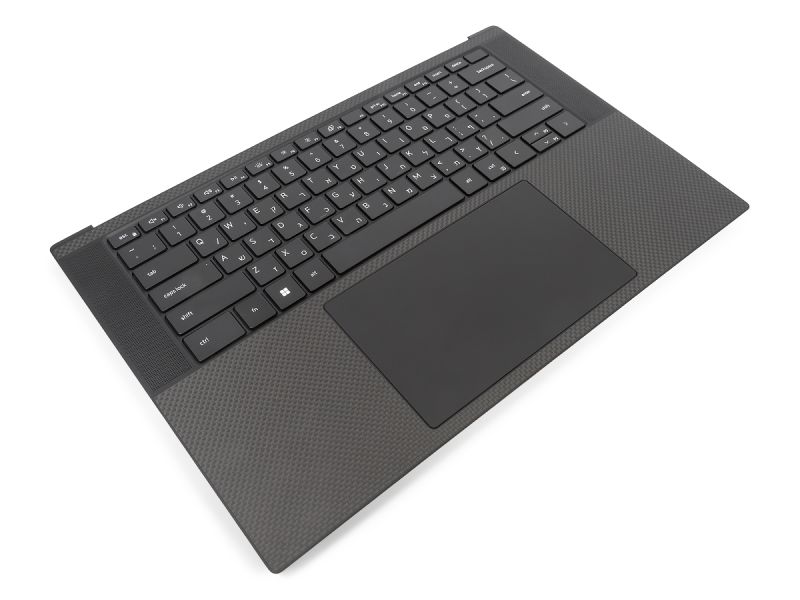 Dell XPS 9520 & Precision 5570 Palmrest, Touchpad & HEBREW Backlit Keyboard - 0GN0D2 + 0D3CFM (YCVT0)