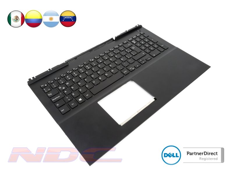 MDC8K + FYR04 Dell Inspiron 15-7566/7567 Palmrest & SPANISH Backlit Keyboard - 0MDC8K + 0FYR04