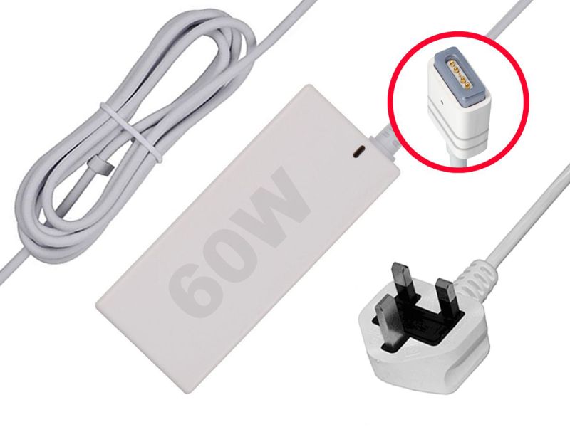 60W MagSafe 1 'T' MacBook Pro 13 UK Block Charger (16.5V/3.65A)