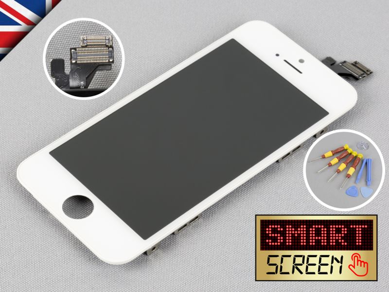Apple iPhone 5 LCD Touch Screen display Digitizer replacement White + Tool Kit