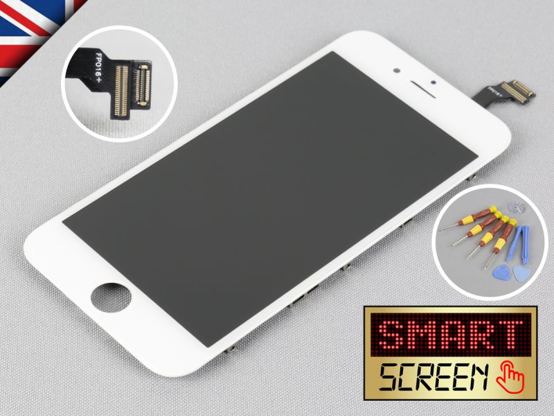 Apple iPhone 6 LCD Touch Screen display Digitizer replacement White + Tool Kit