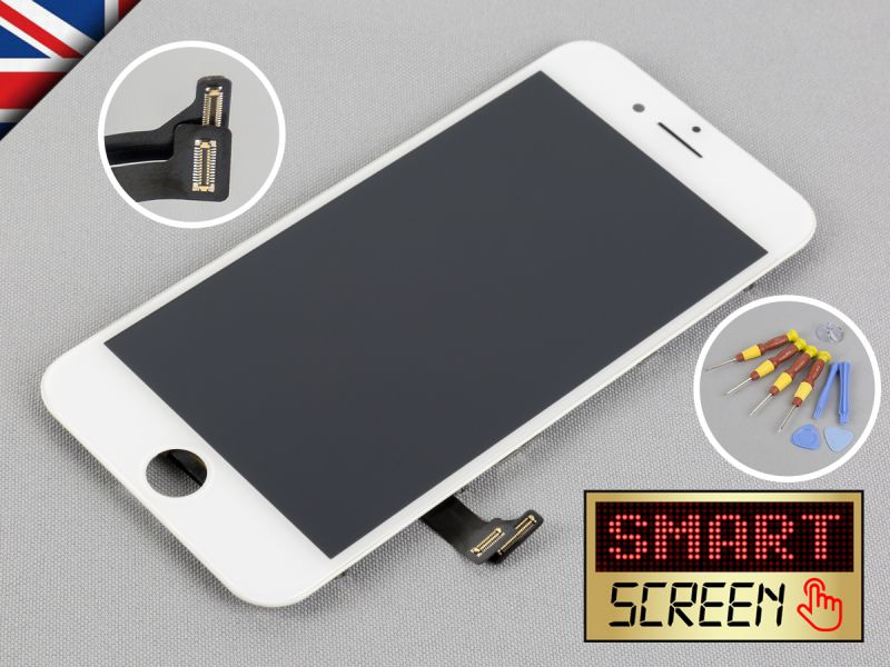 Apple iPhone 8 LCD Touch Screen display Digitizer replacement White + Tool Kit