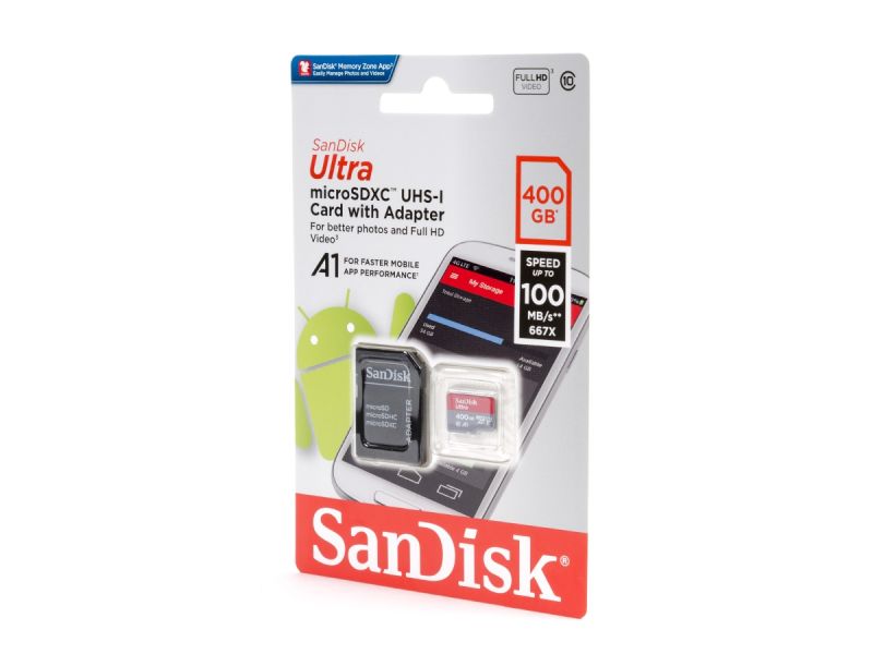 400GB SanDisk Ultra MicroSD-XC UHS-1 Memory Card with Adapter  
