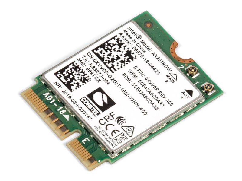 Intel Wireless AX201 WLAN WiFi 802.11ax Bluetooth 5.1 M.2 Card - 0XVV0P