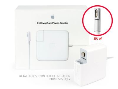 Genuine Apple 85W MagSafe 1 'L' MacBook Pro 15/17 UK Block Charger (18.5V/4.6A)