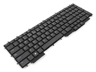 Dell Alienware m17 R2/R3/R4/Area-51m R2 US/INT ENGLISH Dark Grey Keyboard with per-Key RGB - 0W0TXK