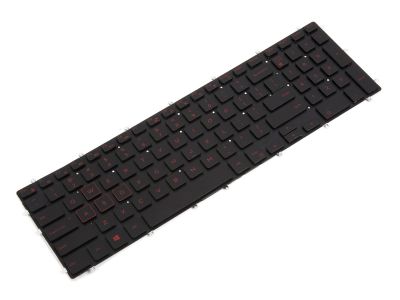 Dell Latitude 3590 US ENGLISH Red Backlit Keyboard - 0XXXXX