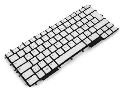 Dell Alienware m15 R3/R4 GERMAN 4-Zone RGB Backlit Keyboard (White) - 0M20XX