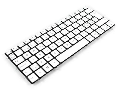 Dell XPS 13-9370/9380/7390 NORDIC Backlit Laptop Keyboard WHITE - 0YXRJD