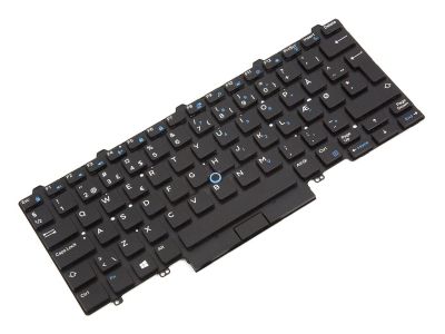 Dell Latitude E7450/E7470/7480/7490 Dual Point DANISH Backlit Laptop Keyboard - 0R0W3M