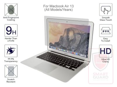 SmartGuard Tempered Glass Screen Protector for Apple MacBook Air 13 (A1466/A1369)